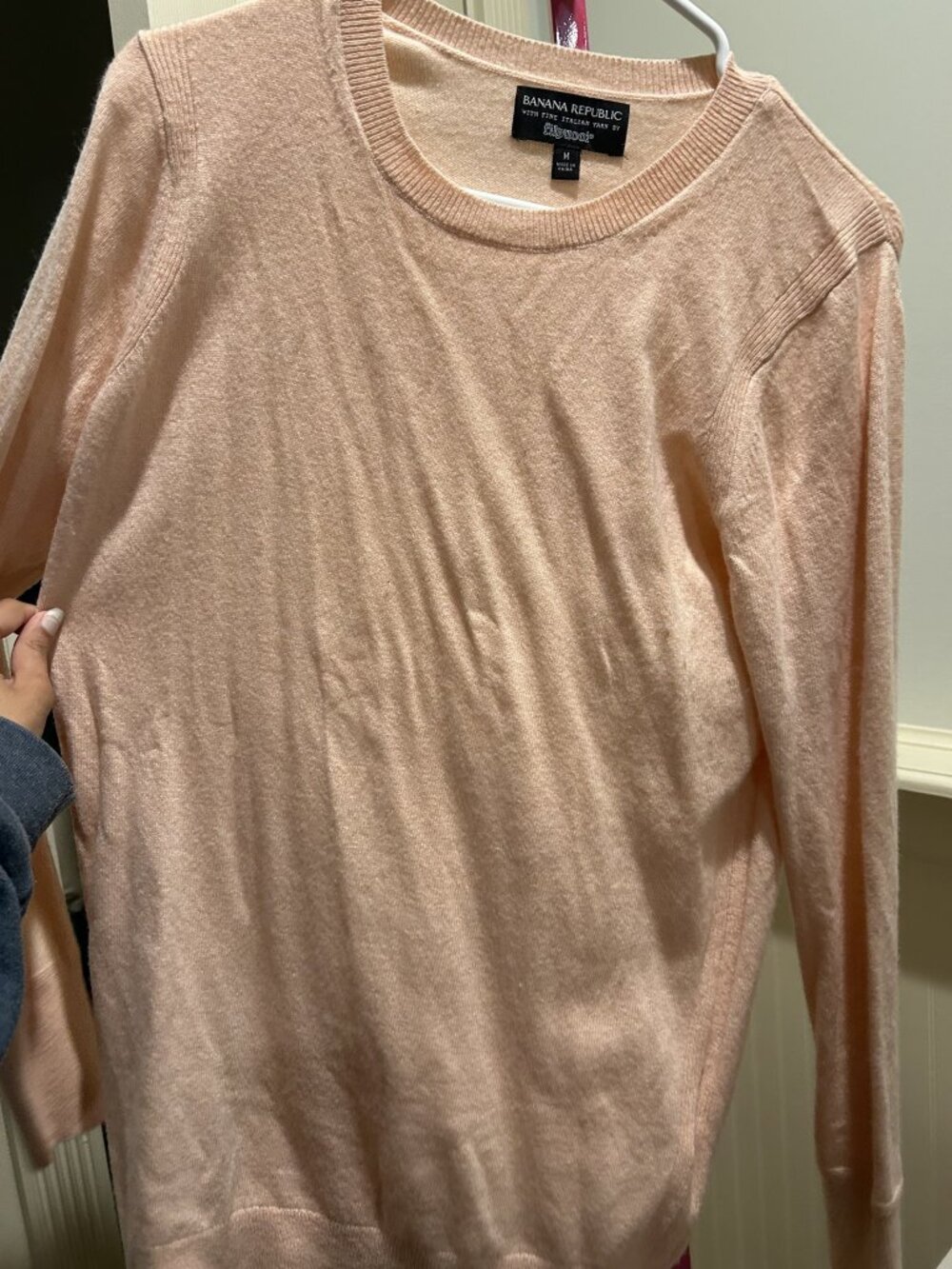 Banana Republic Peach Filpucci Italian Yarn Crewneck Sweater Medium